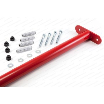 Duikelstang metaal 125 cm rood met bevestigingsmaterialen