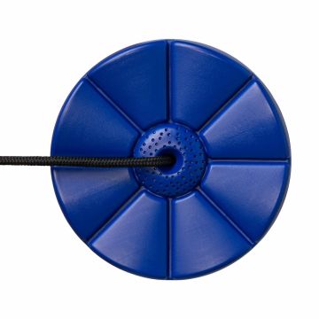 Kunststof Schotelschommel Blauw - BR touw zwart