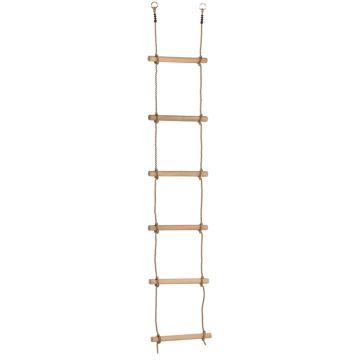 Touwladder / klimtouw 6 sporten 2,1m