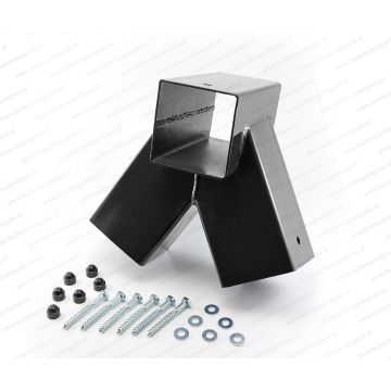 Hoekverbinding Vierkant Schommel recht(90º) 90x90mm zwart