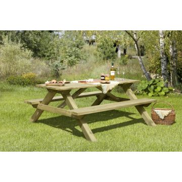 Houten Picknicktafel 180 x 170 x 75 cm