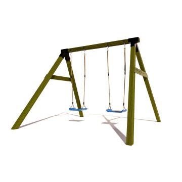 Houten Schommel BK Black Vierkant Hout Dubbel