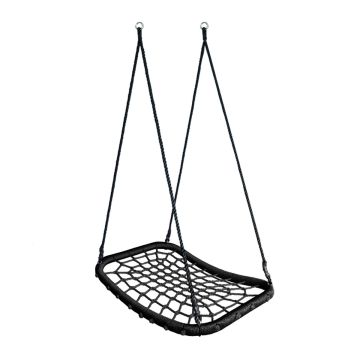 Nestschommel zwart Ovaal 120x80 cm BK