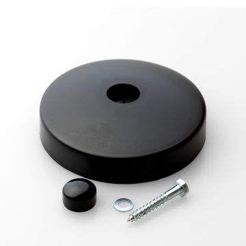 Paalkap rond kunststof 100 mm zwart