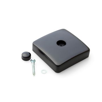 Paalkap vierkant kunststof 90x90 mm zwart