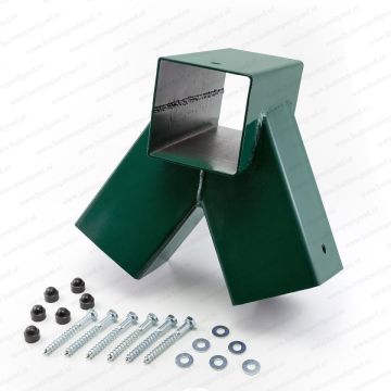 Hoekverbinding Vierkant Schommel recht 90x90mm groen
