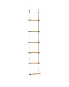 Touwladder / klimtouw 6 sporten 2,1m