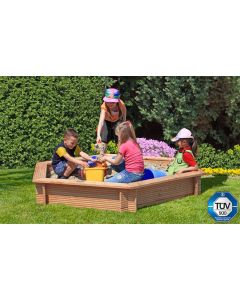 Houten zandbak Zeshoekig 230 cm