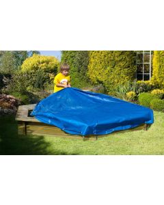 Zandbak Afdekhoes blauw zeshoekig 230 cm