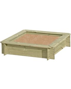 Houten zandbak 120 x 120 x 25 cm