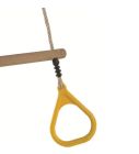 Houten Ringtrapeze met Kunststof Ringen Geel