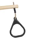 Houten Ringtrapeze met Kunststof Ringen zwart