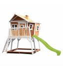 Houten Speelhuis AXI Max-BruinWit-Limoen groen Hoofdfoto