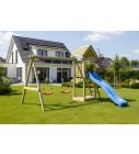 Houten Speeltoestel Kidoo Play met schommels en glijbaan