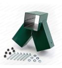 Hoekverbinding Vierkant Schommel schuin 90x90mm groen inclusief bevestigingsmateriaal