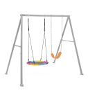 Stalen schommel dubbel intex Grijs