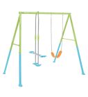 Stalen schommel dubbel intex groen/blauw