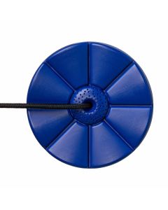 Kunststof Schotelschommel Blauw - BR touw zwart