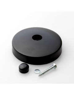 Paalkap rond kunststof 100 mm zwart