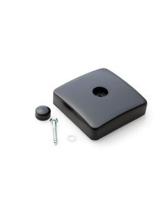 Paalkap vierkant kunststof 90x90 mm zwart