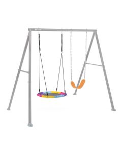 Stalen schommel dubbel intex Grijs