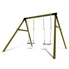Houten Schommel BK Black Rondhout Dubbel