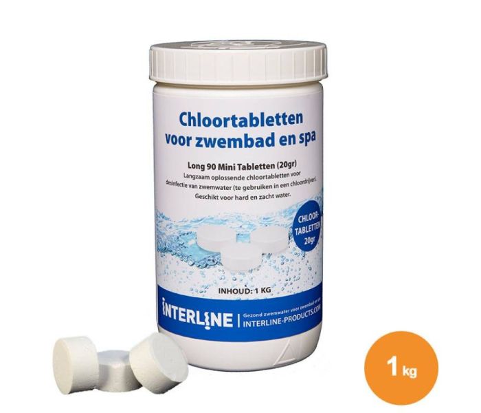 Chloor 1KG 20 grams tabletten interline