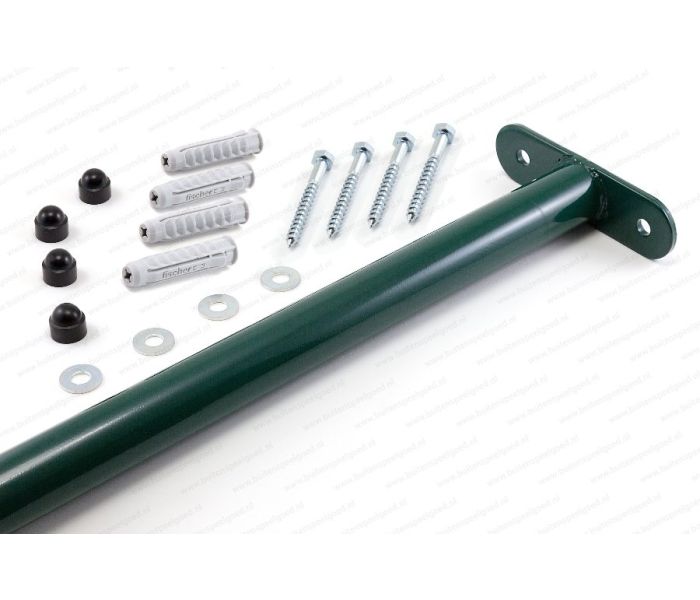 Duikelstang metaal 125 cm groen inclusief bevestigingsmaterialen