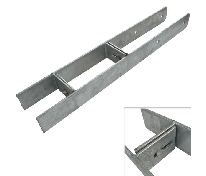 Verstelbare paalhouder H-Anker 91 - 140 mm