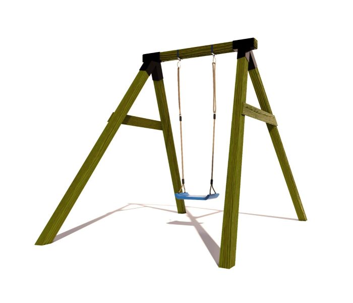 Houten Schommel BK Black Vierkant Hout Enkel