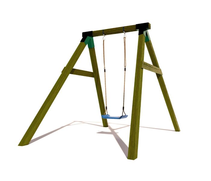 Houten Schommel BK Vierkant Hout Enkel