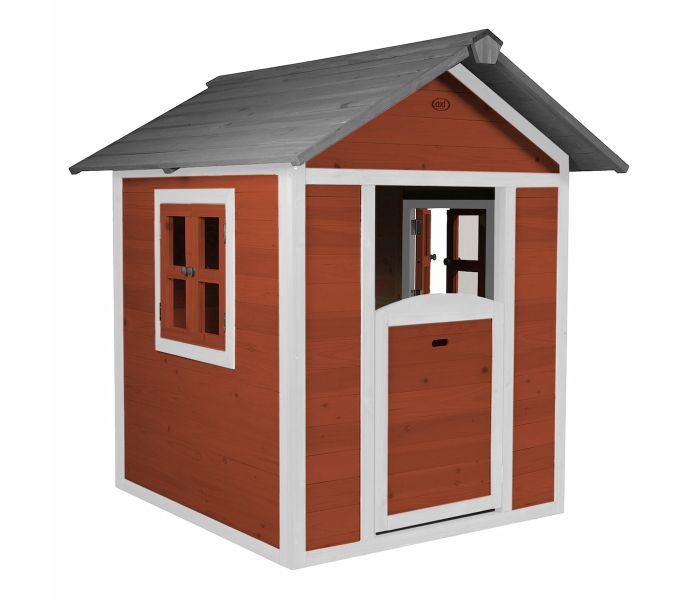 Houten speelhuisje Sunny Lodge RoodWit_Hoofdfoto