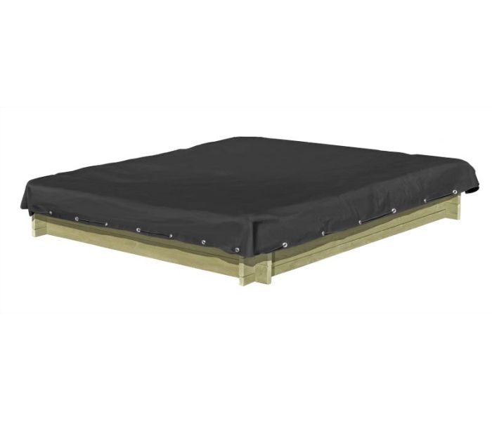 Zandbak Afdekhoes Zwart 120x120 cm PVC