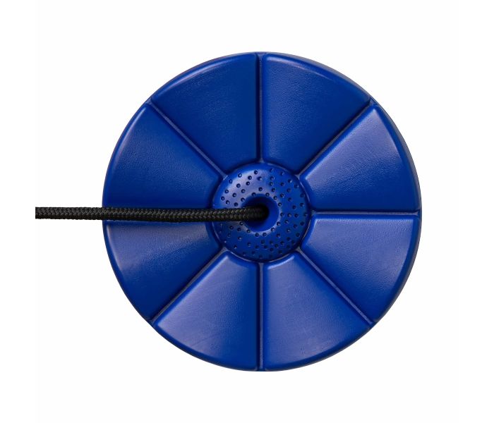 Kunststof Schotelschommel Blauw - BR touw zwart