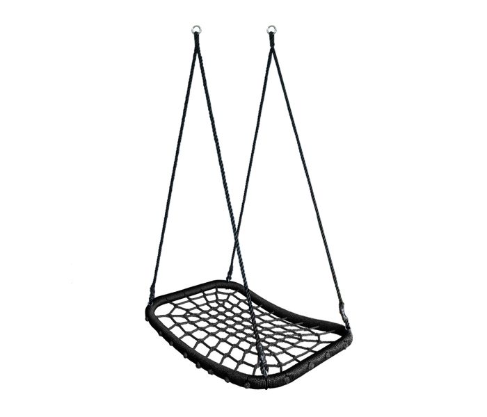 Nestschommel zwart Ovaal 120x80 cm BK