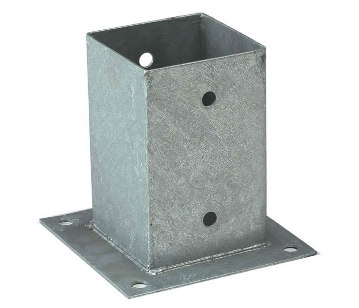 Paalhouder met plaat 91x91mm