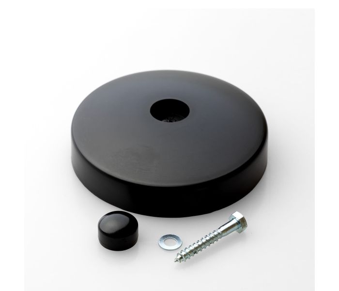 Paalkap rond kunststof 100 mm zwart